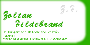 zoltan hildebrand business card